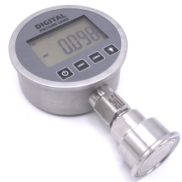 Manomètre inox avec membrane de séparation-CLAMP DIN 32676 (50.5 mm), cadran 100 mm | 0-25 bar