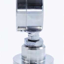 Manomètre tout acier inoxydable, cadran 63 mm, avec membrane de séparation-CLAMP DIN 32676, collier 64 mm | 0-10 bar, (CLAMP-64 mm)