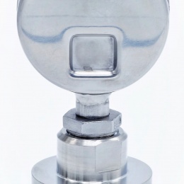 Manomètre tout acier inoxydable, cadran 63 mm, avec membrane de séparation-CLAMP DIN 32676, collier 64 mm | 0-6 bar, (CLAMP-64 mm)