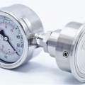 Manomètre tout, cadran 63 mm, avec membrane de séparation-CLAMP DIN 32676, collier 64 mm 0-2.5 bar, (CLAMP-64 mm)