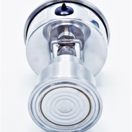 Manomètre tout inox, cadran 63 mm (raccordement arrière), avec membrane séparatrice CLAMP DIN 32676 - collier 50,5 mm 0-1 bar