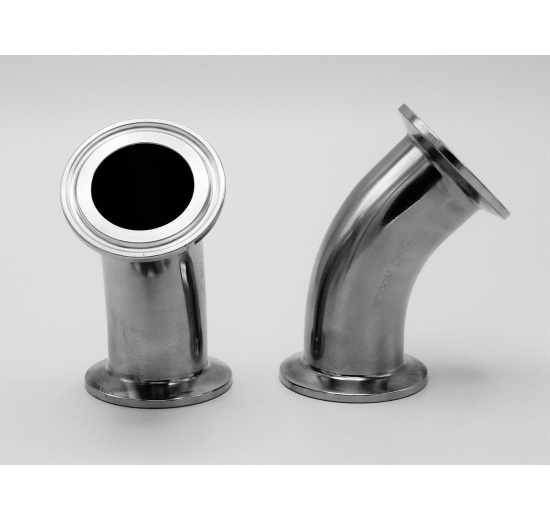 nerezové CLAMP DIN 32676  bezešvé koleno 45°, DN32