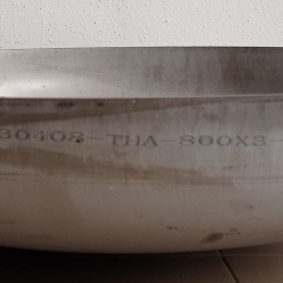 Nerezové klenuté dno DN800 (806*3 mm), rovná hrana