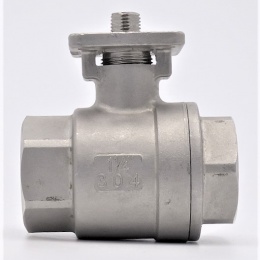 Nerezový kulový kohout, dvoudílný s adapterem pro pohon 1 1/4"