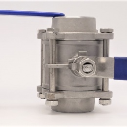 Nerezový kulový kohout s plným průtokem, třídílný, navařovací | DN50 (57x4mm)