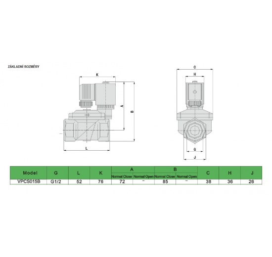 *** NVannes électromagnétiques 2/2, G 1/2", AC230V, NC