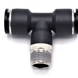 Pièce de couplage en T, rotatif, filetage en bas de plastique