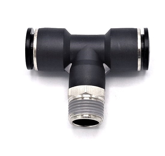 Pièce de couplage en T, rotatif, filetage en bas de plastique