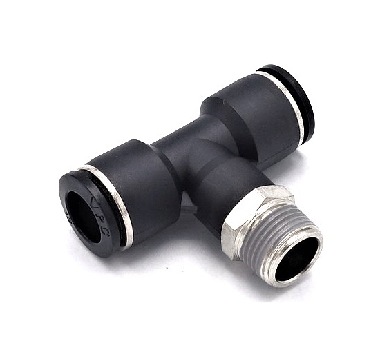 Pièce de couplage en T, rotatif, filetage en bas