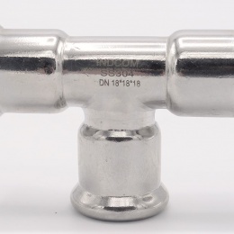 Pièce en T, pressage, F/F/F 18 mm, inox