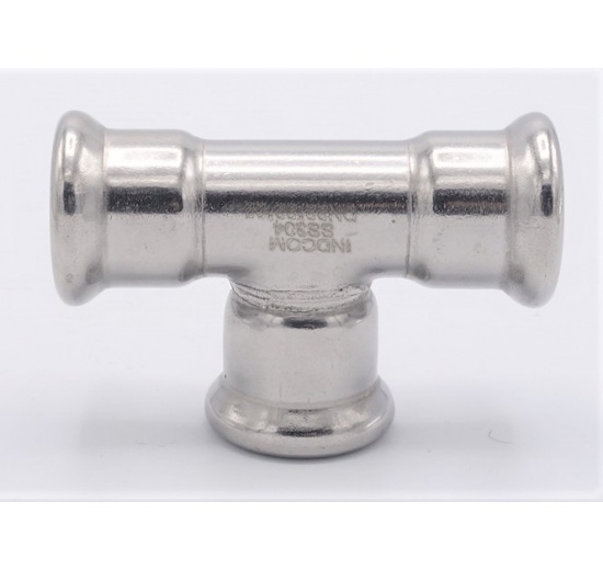 Pièce en T, pressage, F/F/F 22 mm, acier inoxydable
