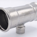 Pièce en T, pressage, F/F(filetage intérieur)/F 54_3/4"_54, inox