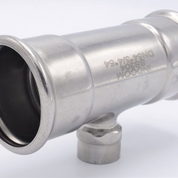 Pièce en T, pressage, F/F(filetage intérieur)/F 54_3/4"_54, inox
