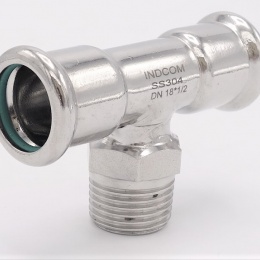 Pièce en T, pressage, F/M (filetage extérieur)/F | 18_1/2"_18