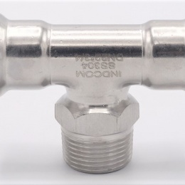 Pièce en T, pressage, F/M (filetage extérieur)/F | 22_3/4"_22