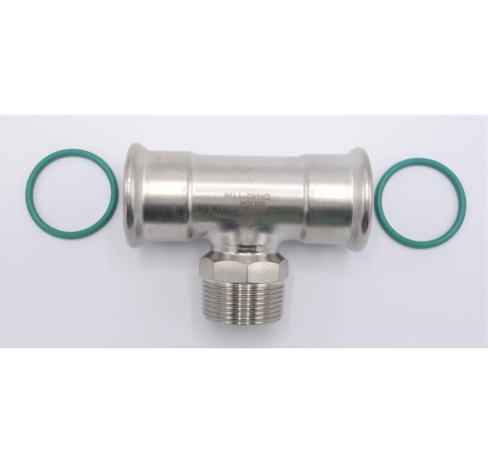 Pièce en T, pressage, F/M (filetage extérieur)/F | 42_1 1/4"_42