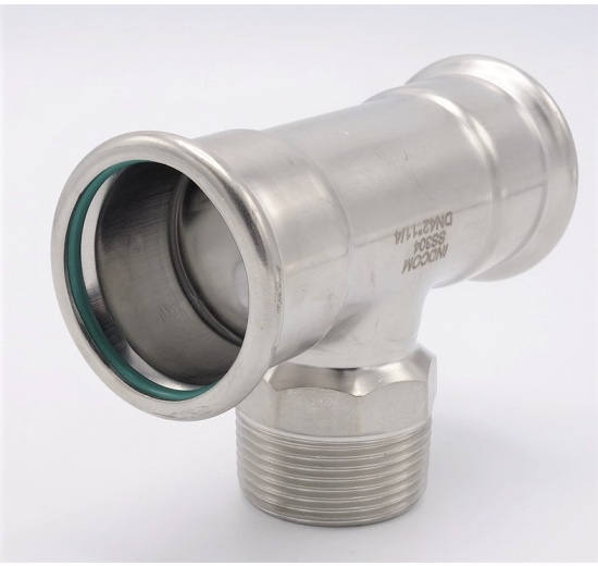 Pièce en T, pressage, F/M (filetage extérieur)/F | 42_1 1/4"_42