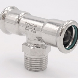 Pièce en T, pressage, F/M (filetage extérieur)/F acier inoxydable