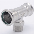 Pièce en T, pressage, F/M (filetage extérieur)/F, inox, raccords a sertir