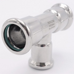 Pièce en T, pressage, réduite F/F/F 18_15_18, acier inoxydable