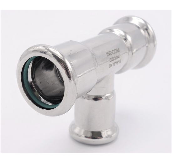 Pièce en T, pressage, réduite F/F/F 18_15_18, acier inoxydable
