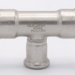 Pièce en T, pressage, réduite F/F/F 22_15_22, acier inoxydable