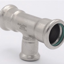 Pièce en T, pressage, réduite F/F/F 22_15_22, raccords a sertir