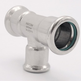 Pièce en T, pressage, réduite F/F/F 22_18_22, raccords a sertir