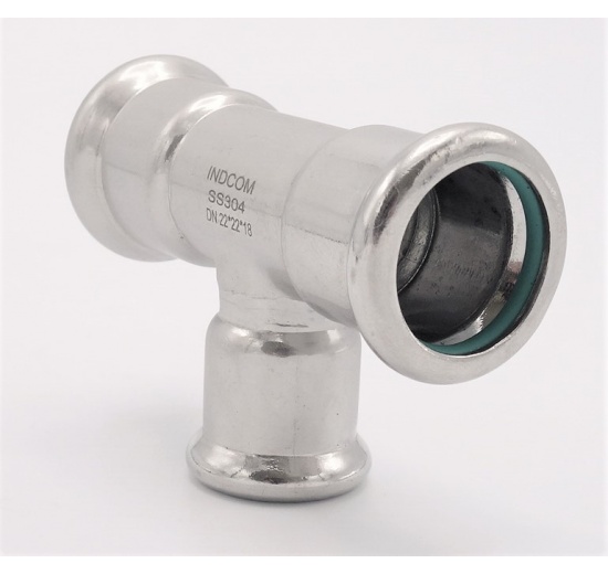 Pièce en T, pressage, réduite F/F/F 22_18_22, raccords a sertir