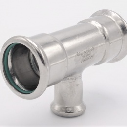 Pièce en T, pressage, réduite F/F/F 28_15_28, acier inoxydable