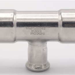 Pièce en T, pressage, réduite F/F/F 28_15_28, inox