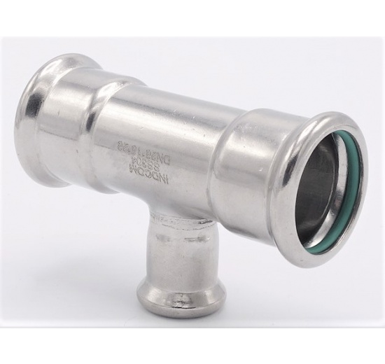 Pièce en T, pressage, réduite F/F/F 28_15_28, raccords a sertir