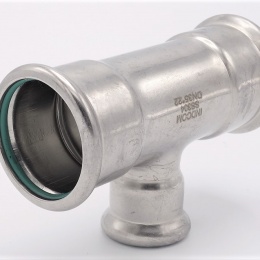 Pièce en T, pressage, réduite F/F/F 35_22_35, acier inoxydable