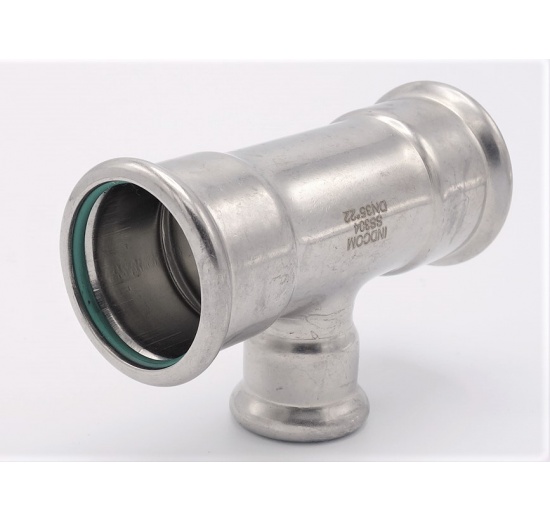 Pièce en T, pressage, réduite F/F/F 35_22_35, acier inoxydable