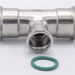 Pièce en T, pressage, réduite F/F/F 35_22_35, inox