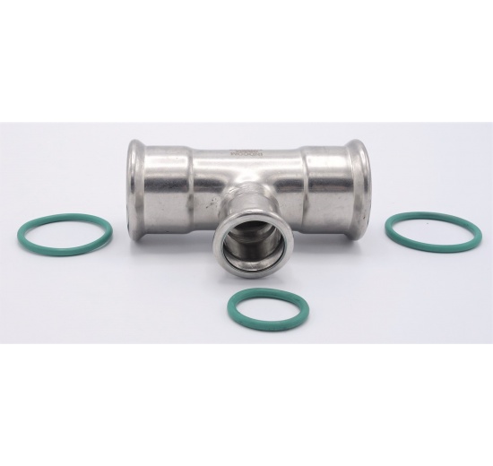 Pièce en T, pressage, réduite F/F/F 35_22_35, inox