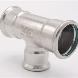 Pièce en T, pressage, réduite F/F/F 35_28_35, raccords a sertir