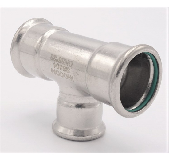 Pièce en T, pressage, réduite F/F/F 35_28_35, raccords a sertir