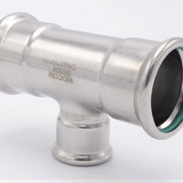 Pièce en T, pressage, réduite F/F/F 42_28_42, raccords a sertir