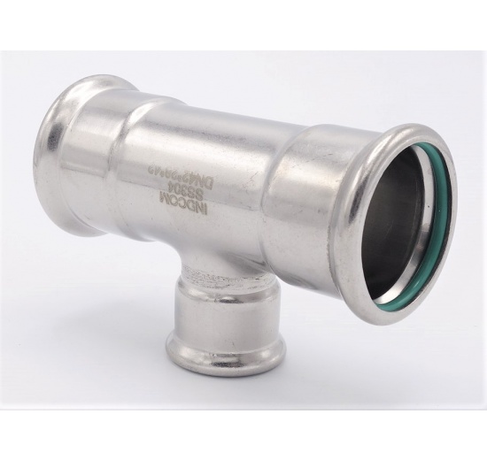 Pièce en T, pressage, réduite F/F/F 42_28_42, raccords a sertir