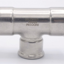 Pièce en T, pressage, réduite F/F/F 42_35_42, acier inoxydable