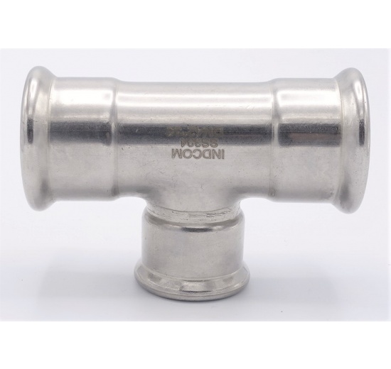 Pièce en T, pressage, réduite F/F/F 42_35_42, acier inoxydable