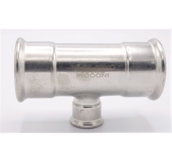 Pièce en T, pressage, réduite F/F/F 54_28_54, inox
