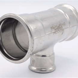 Pièce en T, pressage, réduite F/F/F 54_35_54, inox