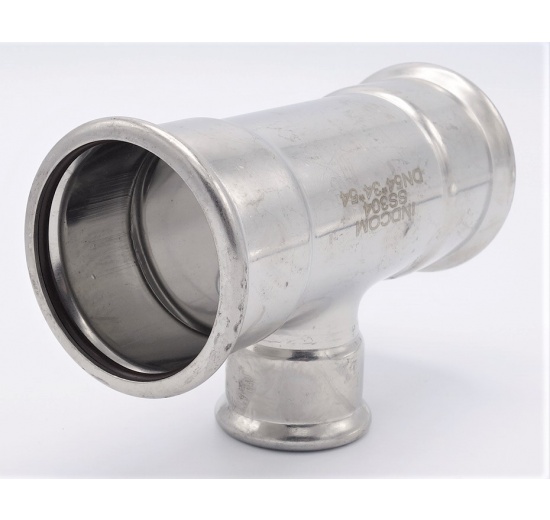 Pièce en T, pressage, réduite F/F/F 54_35_54, inox