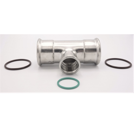 Pièce en T, pressage, réduite F/F/F 54_35_54, raccords a sertir