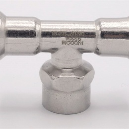 Pièce en T, pressée, F/F(filetage intérieur)/F 15_1/2"_15