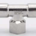 Pièce en T, pressée, F/F(filetage intérieur)/F | 18_1/2"_18