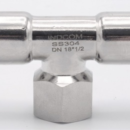 Pièce en T, pressée, F/F(filetage intérieur)/F | 18_1/2"_18