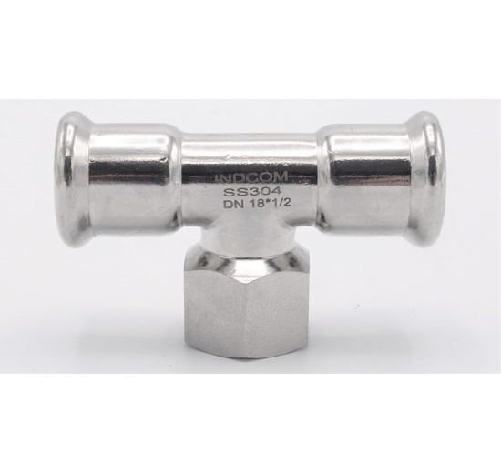 Pièce en T, pressée, F/F(filetage intérieur)/F | 18_1/2"_18